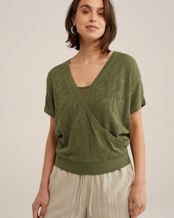 WE Fashion Sweter w kolorze zielony: przód