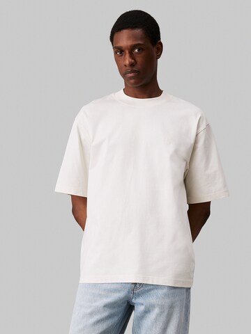 T-Shirt Calvin Klein Jeans en blanc : devant
