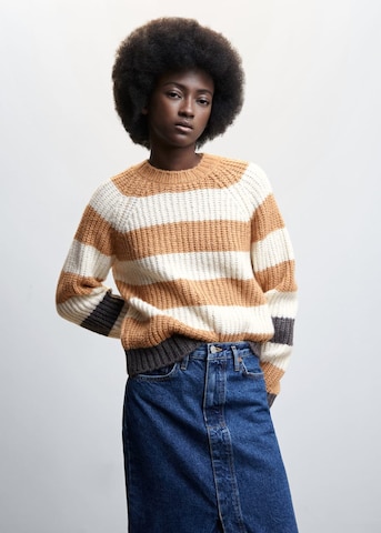 MANGO Sweater 'triffle' in Beige: front