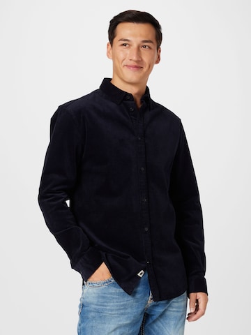 anerkjendt Regular fit Button Up Shirt 'LEIF' in Blue: front