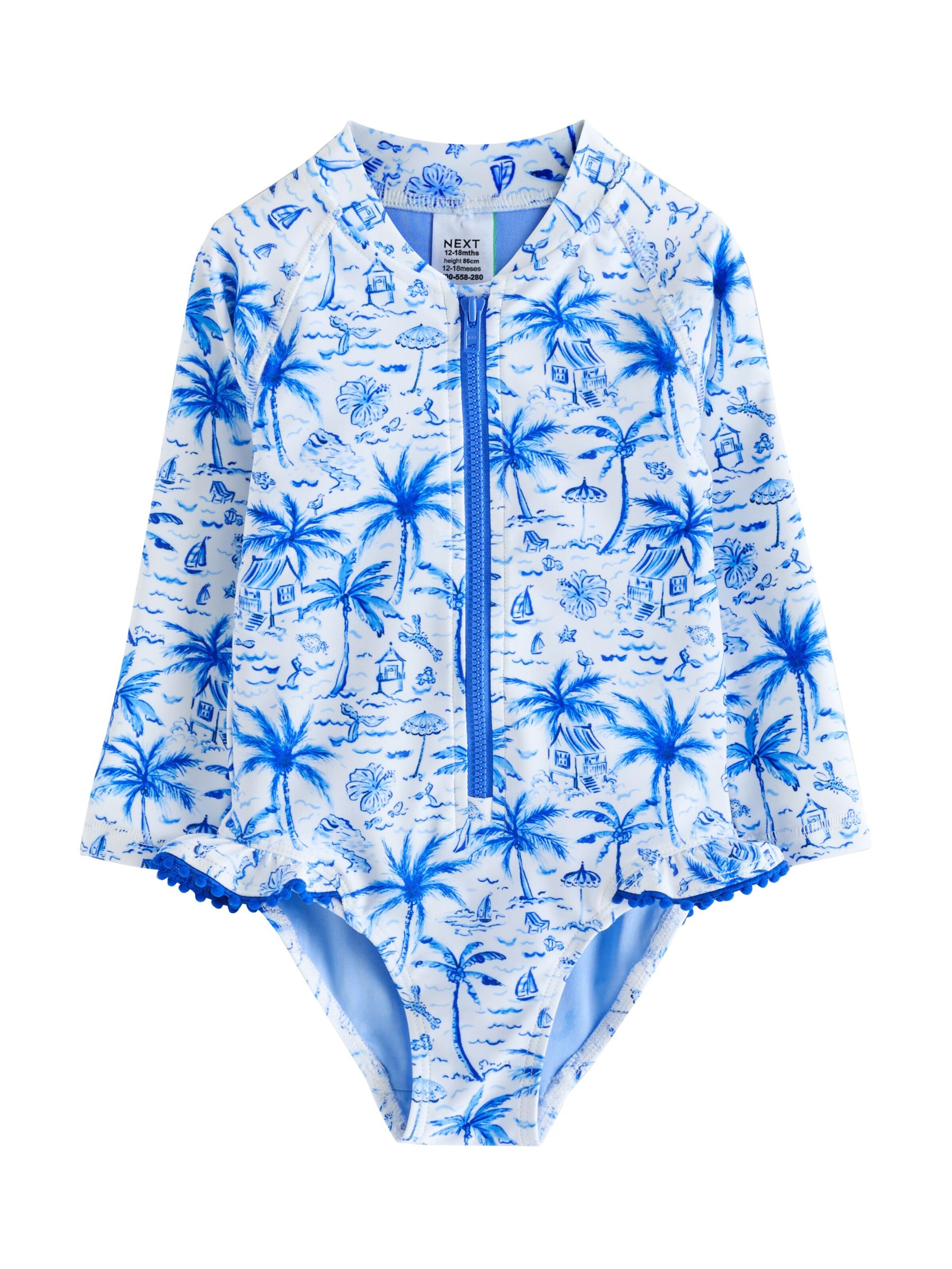 Next Traje de baño en azul / azul claro / blanco, Vista del producto