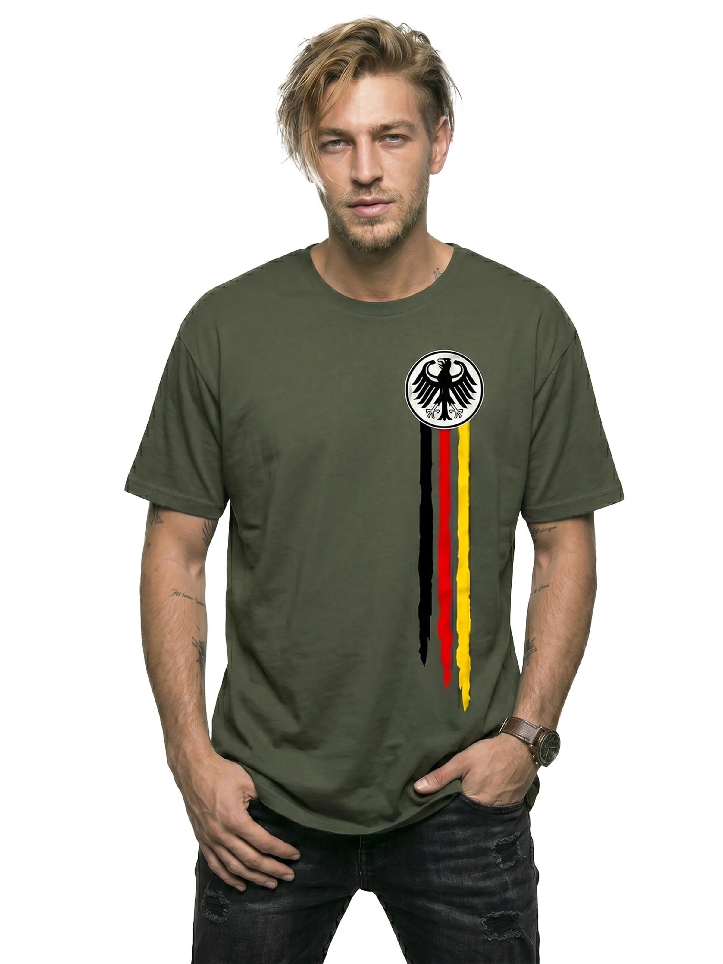 MAKAYA Shirt 'Bundesadler' in Green