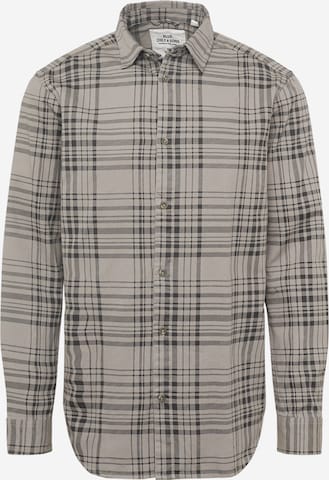 Only & Sons Regular fit Button Up Shirt 'AXL' in Grey: front