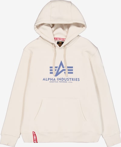 ALPHA INDUSTRIES Sweat-shirt en XXL en crème / bleu violet, Vue avec produit