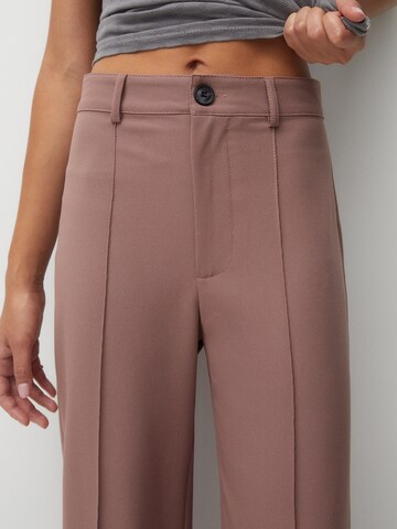 Pull&Bear Wide leg Trousers with creases in Pink