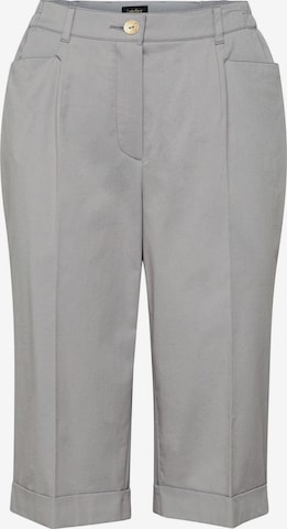 Goldner Regular Trousers with creases 'Carla' in Grey: front