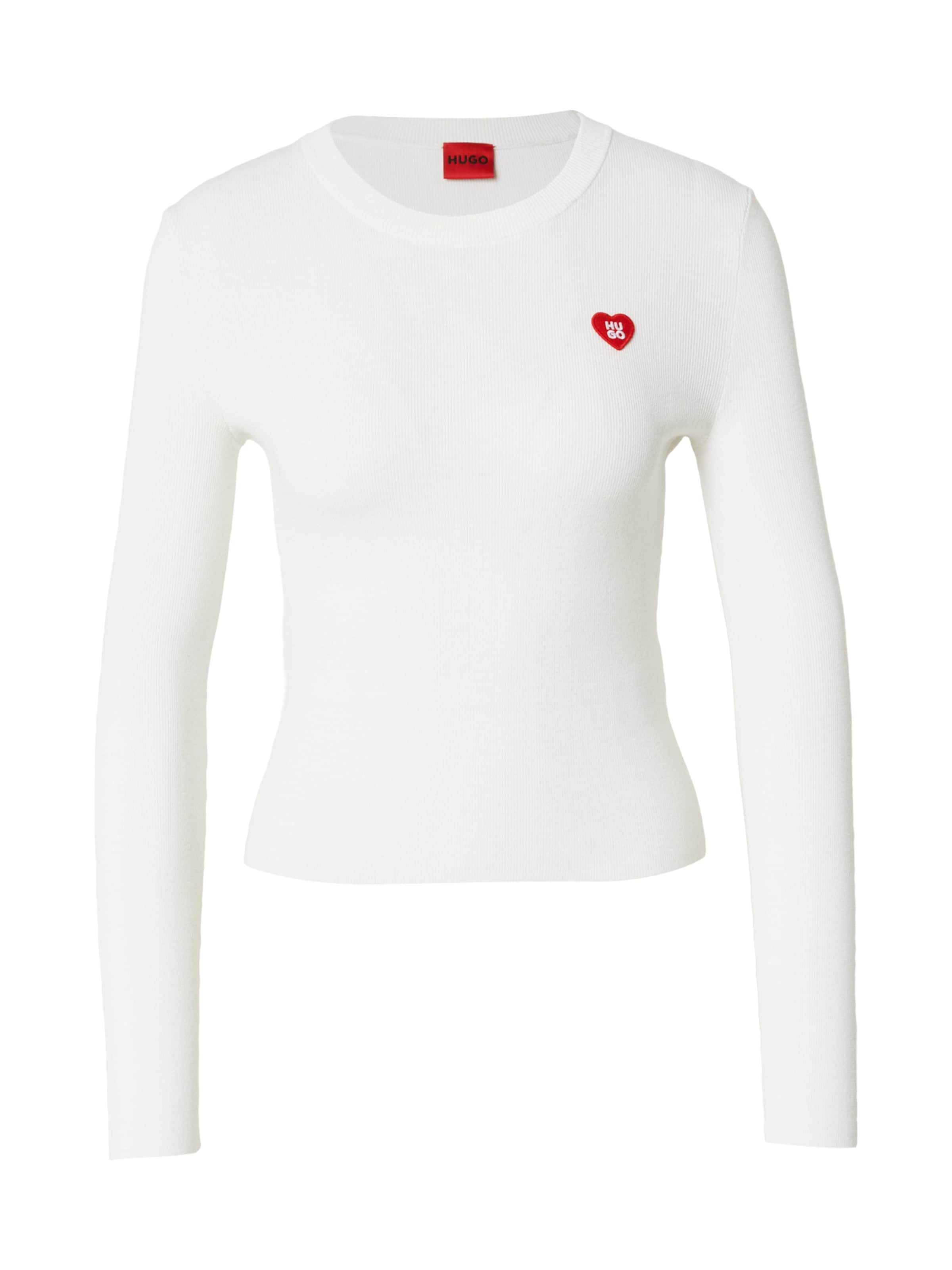 HUGO Πουλόβερ 'Sarpha' σε λευκό: μπροστά