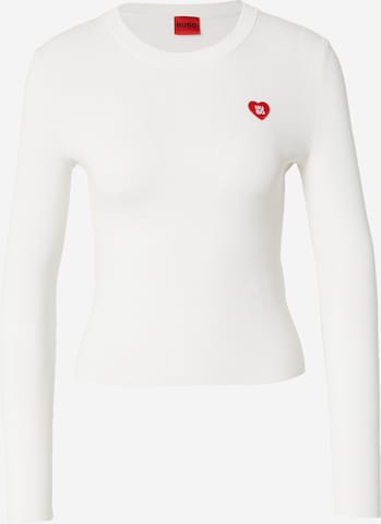 HUGO Sweter 'Sarpha' w kolorze biały: przód