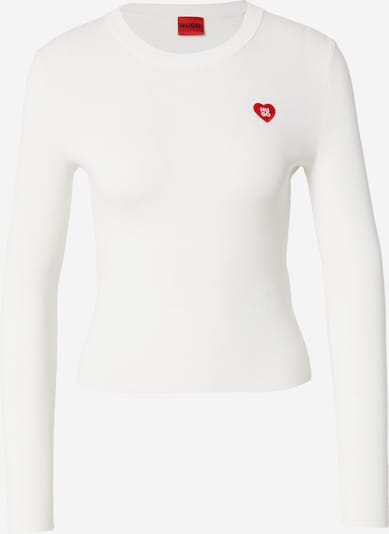 HUGO Pull-over 'Sarpha' en blanc, Vue avec produit