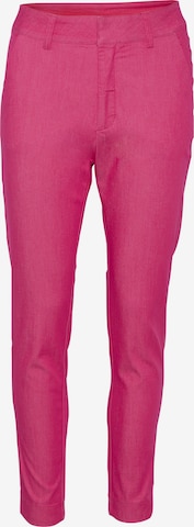 Coupe slim Pantalon chino 'Lea' Kaffe en rose : devant