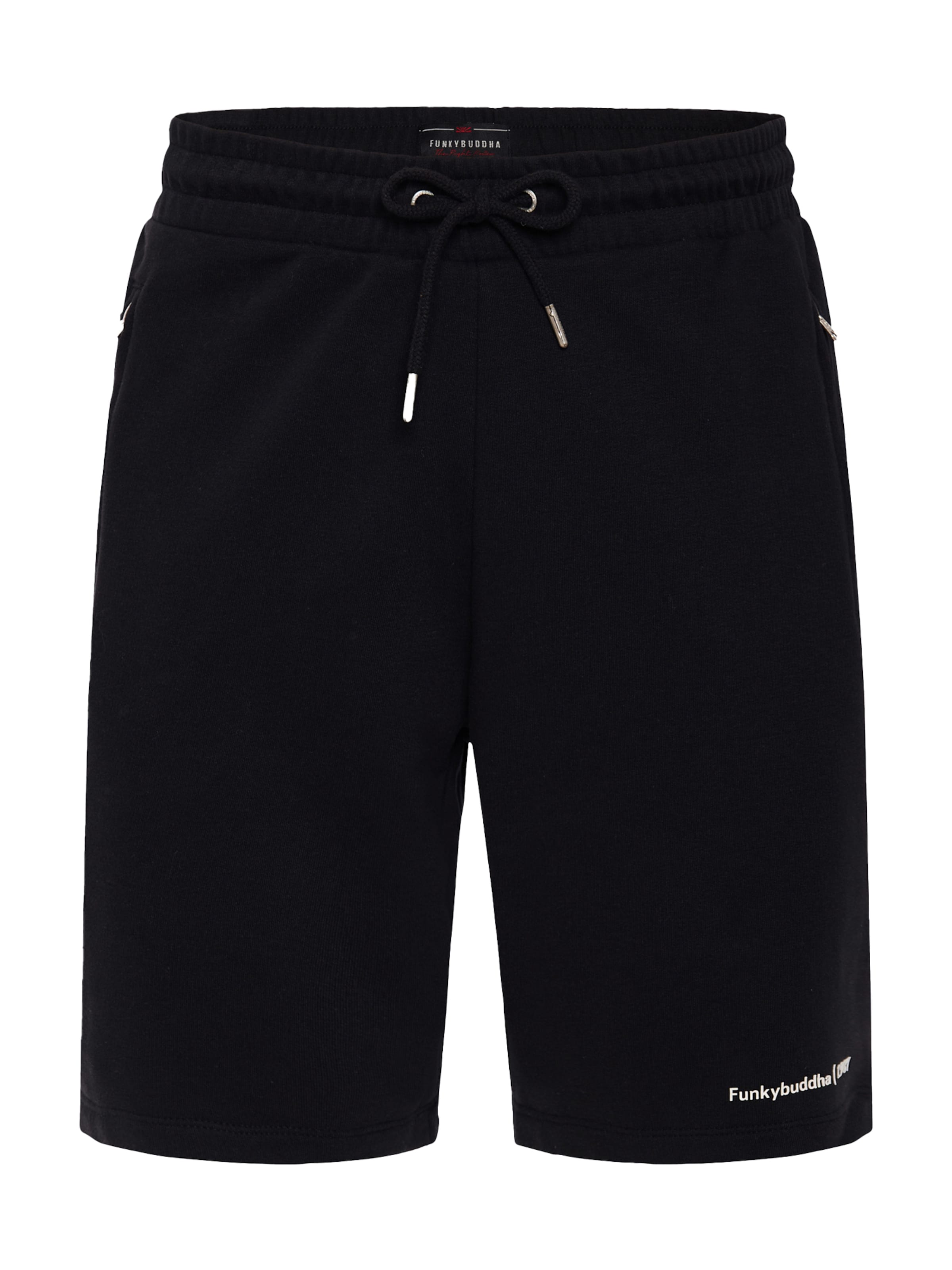 Funky Buddha Loosefit Hose in Schwarz: Vorderseite