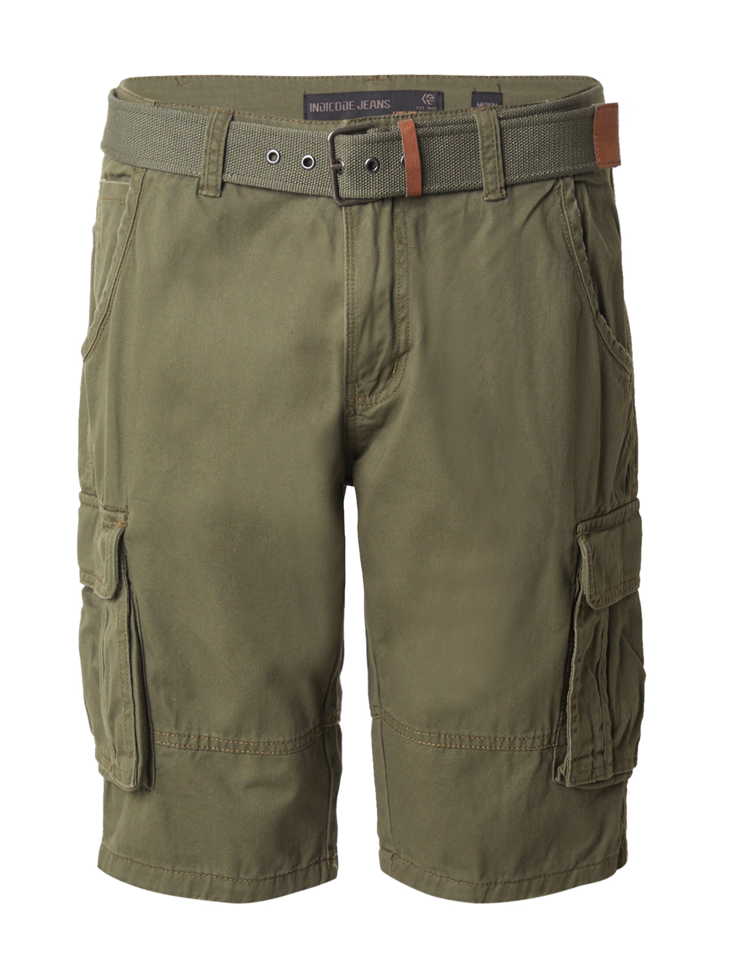 INDICODE JEANS Regular Cargo Pants 'Monroe' in Green: front