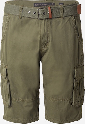 INDICODE tavaline Klapptaskutega püksid 'Monroe', värv roheline: eest vaates