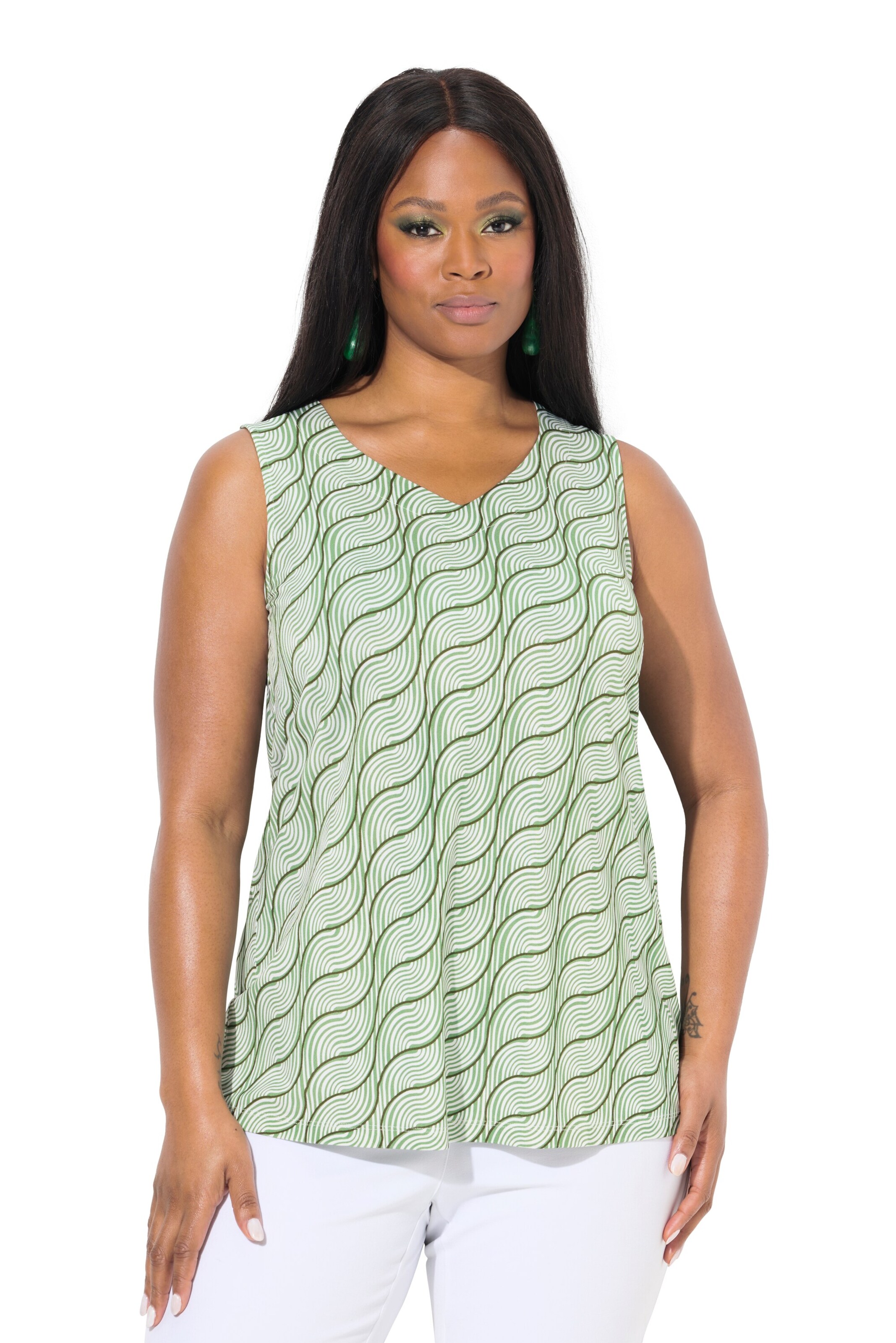 Ulla Popken Bluse in Grün: Vorderseite