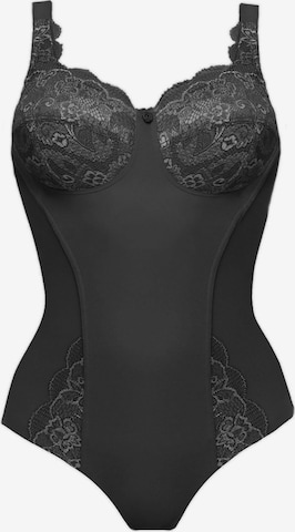 SUSA Corsage 'Latina' in Schwarz: Vorderseite