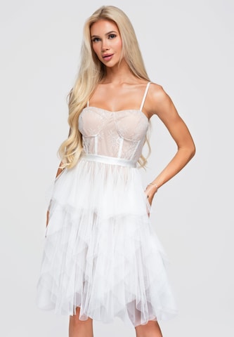 Ombre Cocktailjurk in Wit