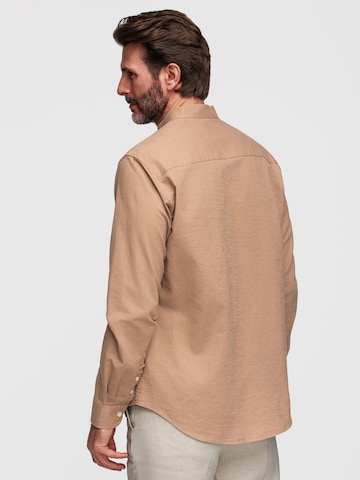 Ombre Comfort fit Button Up Shirt in Brown
