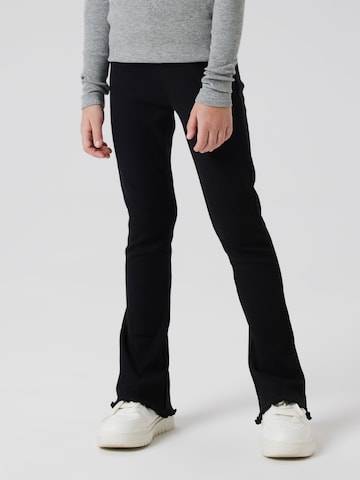 NAME IT - Bootcut Leggings 'NKFNAKAL' em preto: frente