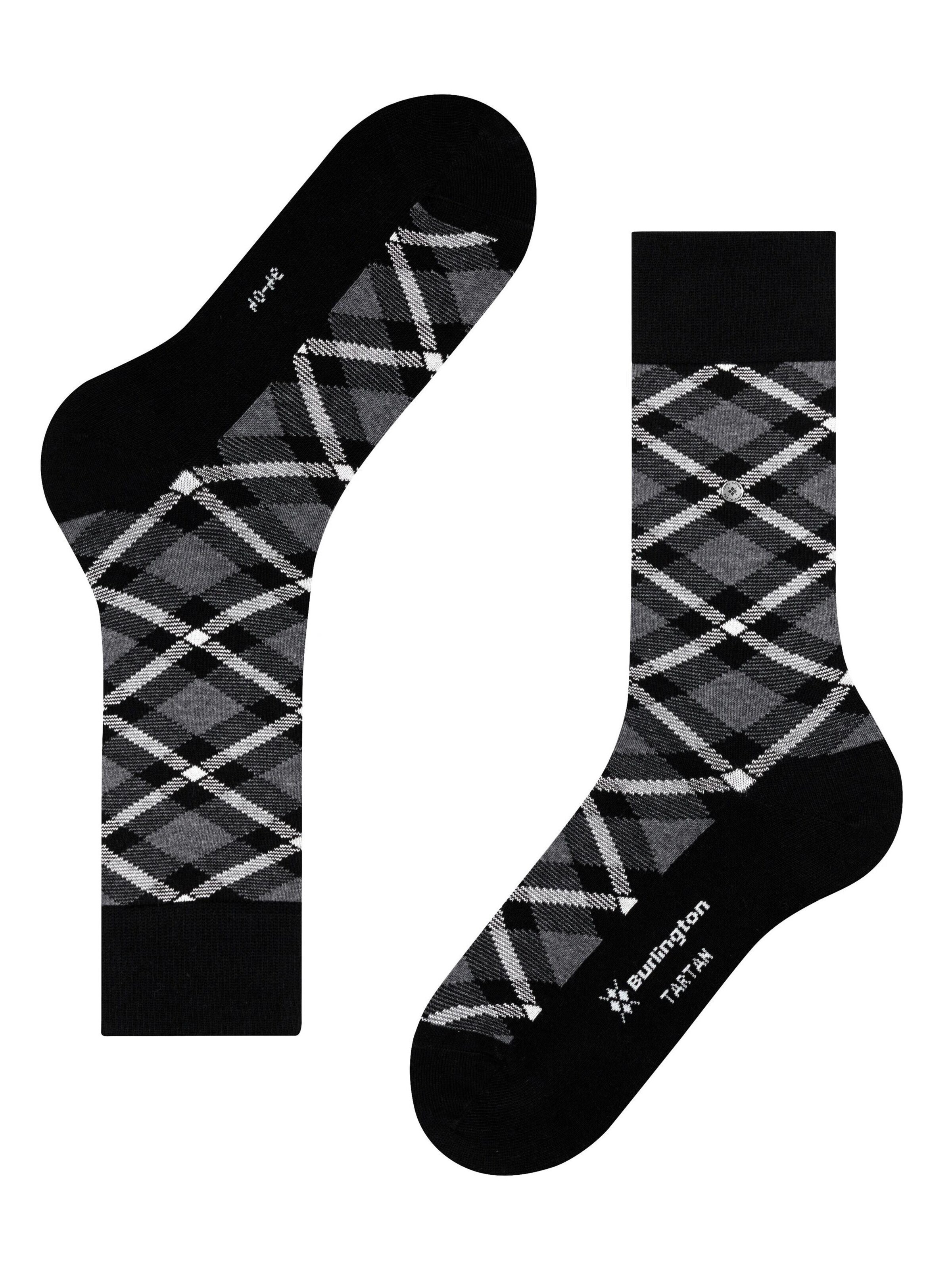 BURLINGTON Socks 'Tartan' in Black