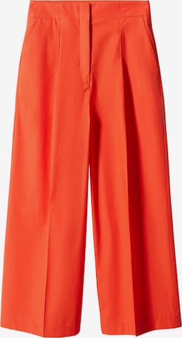 Wide leg Pantaloni con piega frontale 'Pope' di MANGO in arancione: frontale