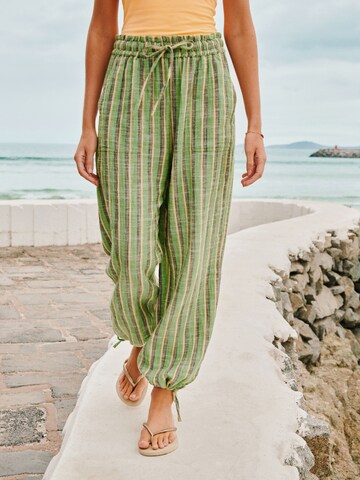 Wide Leg Pantalon Next en vert : devant