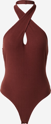 ABOUT YOU x Sofia Tsakiridou - Body camiseta 'Hedi' en marrón: frente