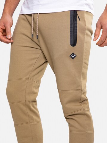 Threadbare Tapered Trousers 'Tristain' in Beige