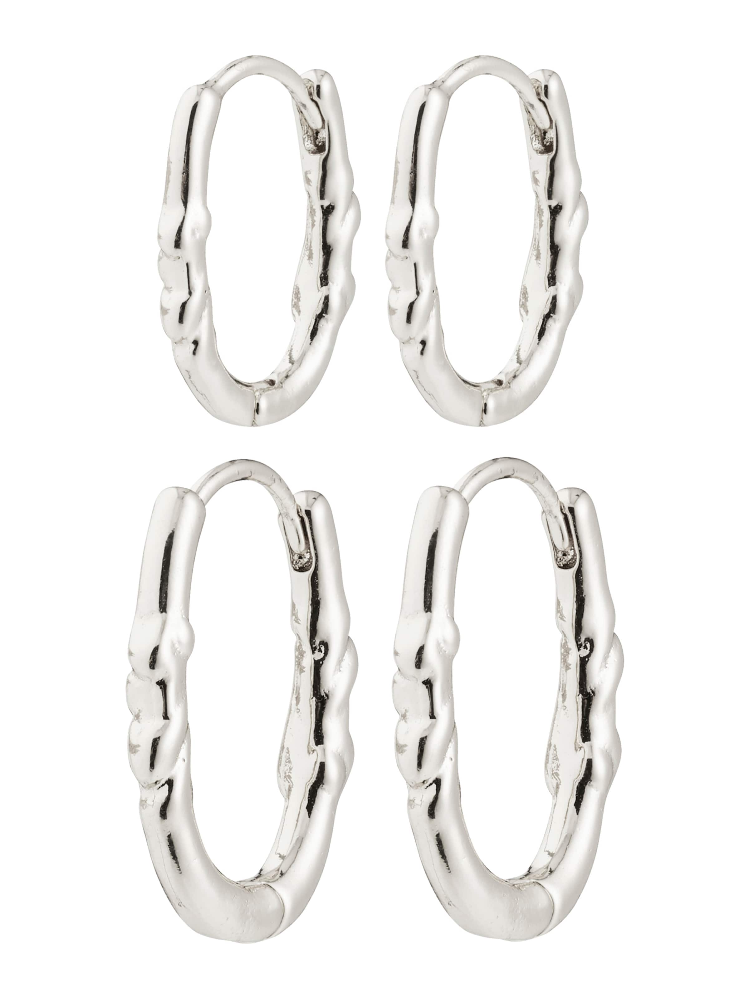 Pilgrim Серьги 'Sense' в Серебристый: спереди