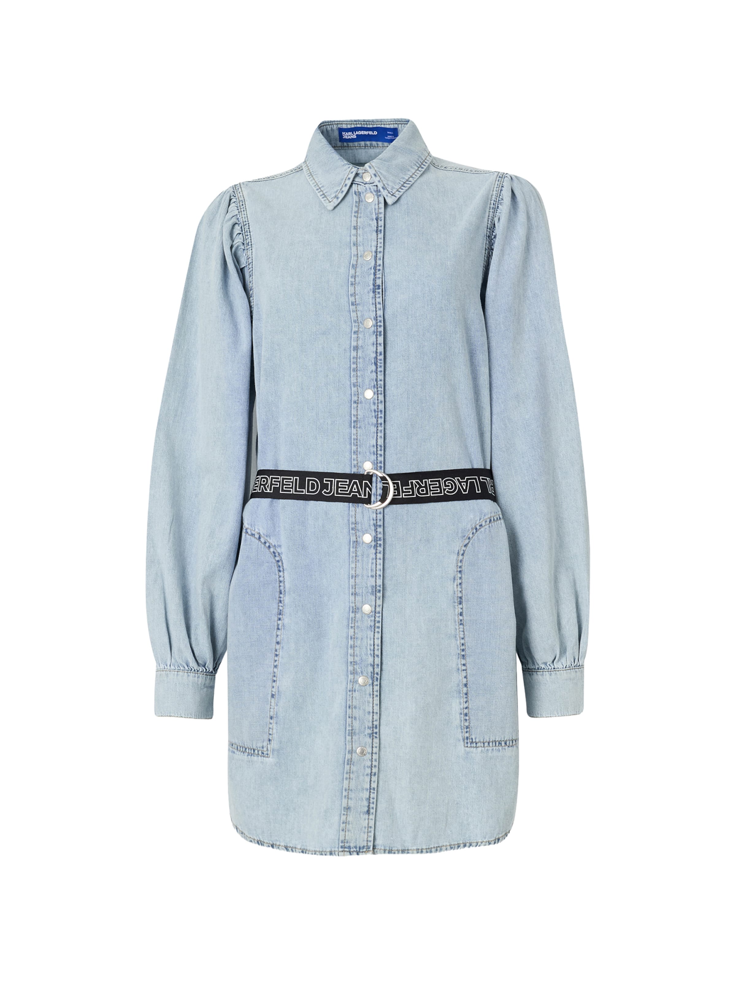 Abito camicia di KARL LAGERFELD JEANS in blu: frontale
