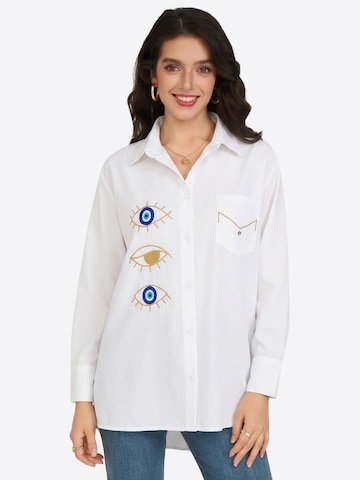Camicia da donna di Imily Bela in bianco: frontale