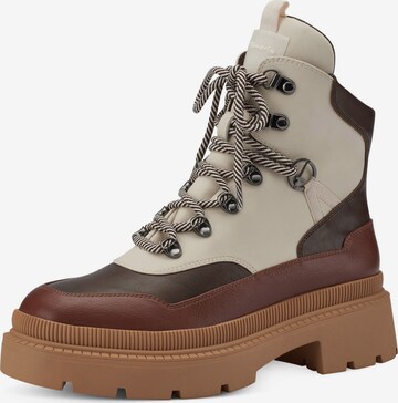 TAMARIS Lace-Up Ankle Boots in Brown: front