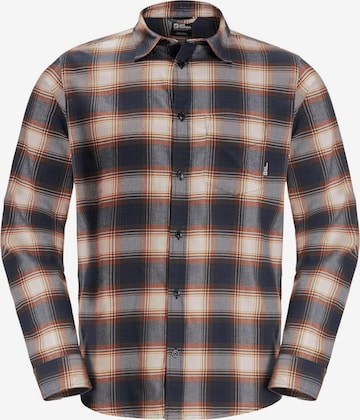 JACK WOLFSKIN Button Up Shirt in Blue: front