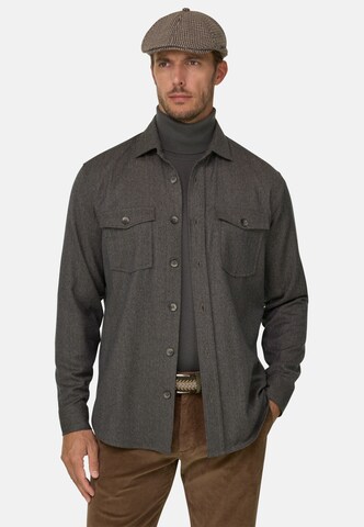 Boggi Milano Shirt in Grijs: voorkant