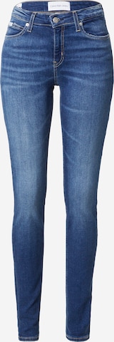 Calvin Klein Jeans Slimfit Jeans in Blauw: voorkant