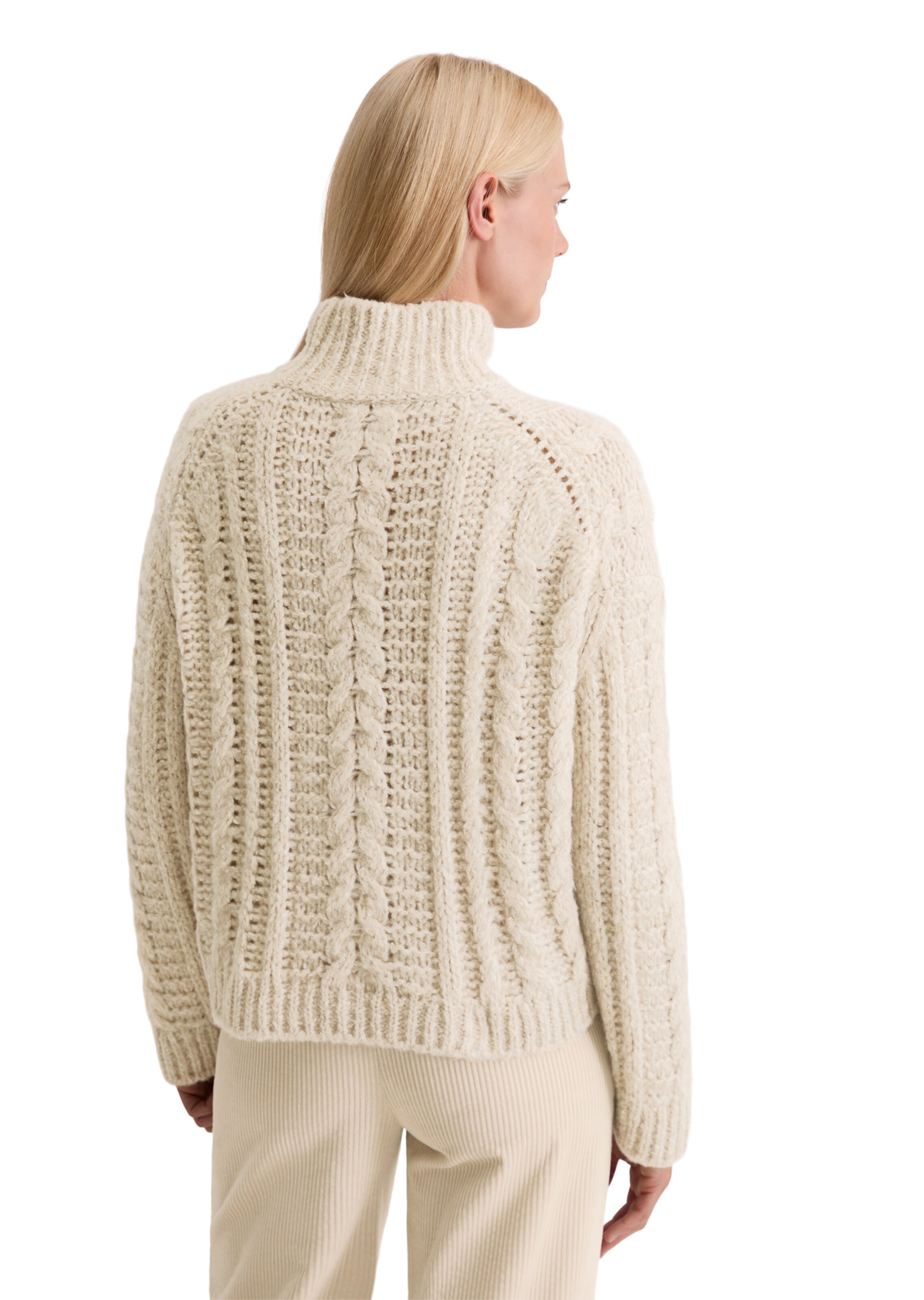 Marc O'Polo Sweater ' aus Alpakawolle-Baumwolle-Merinowolle-Mix ' in Beige