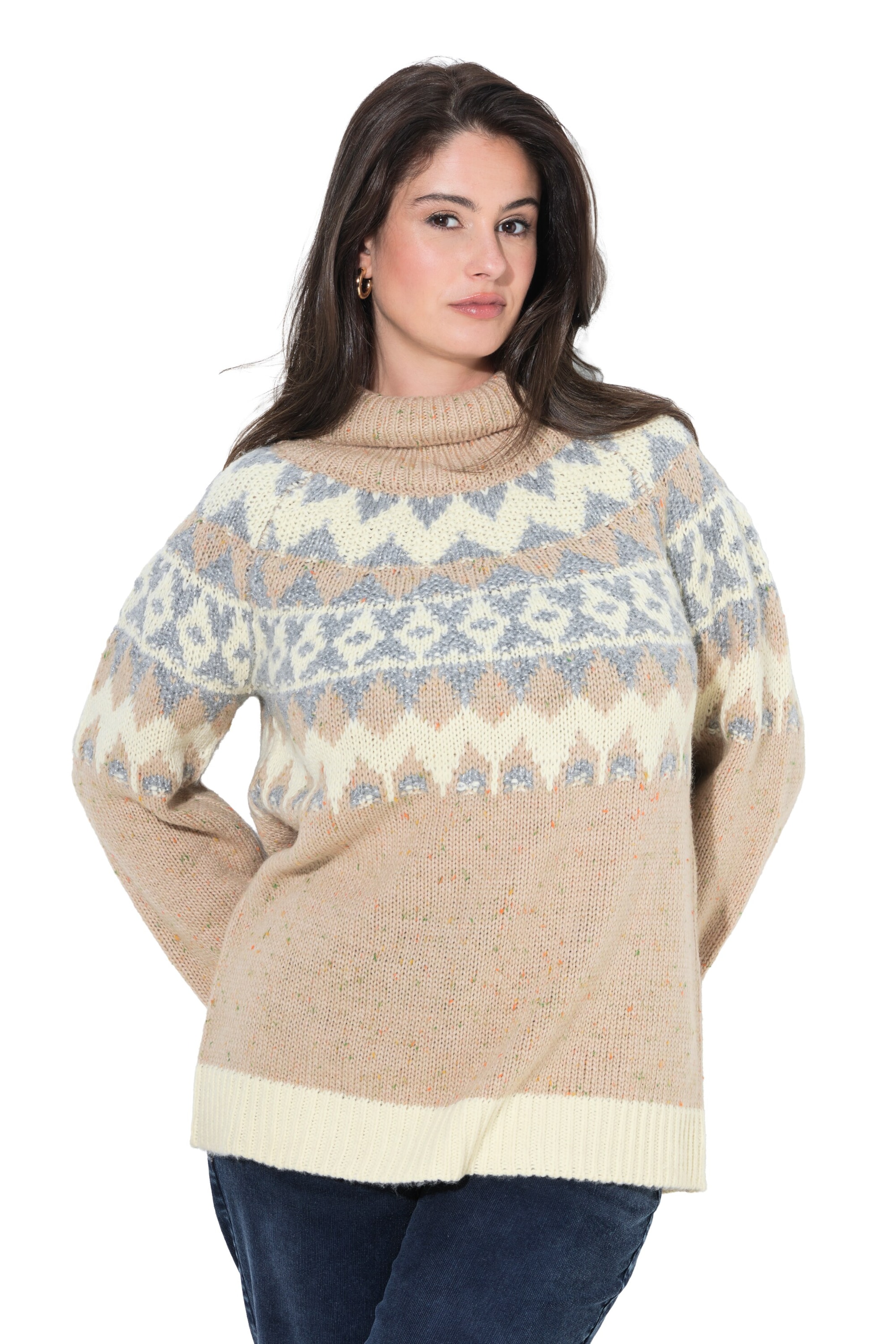 Ulla Popken Pullover in Beige: Vorderseite