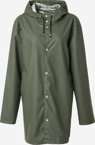 Stutterheim Between-Seasons Coat 'Stockholm' in Green: front