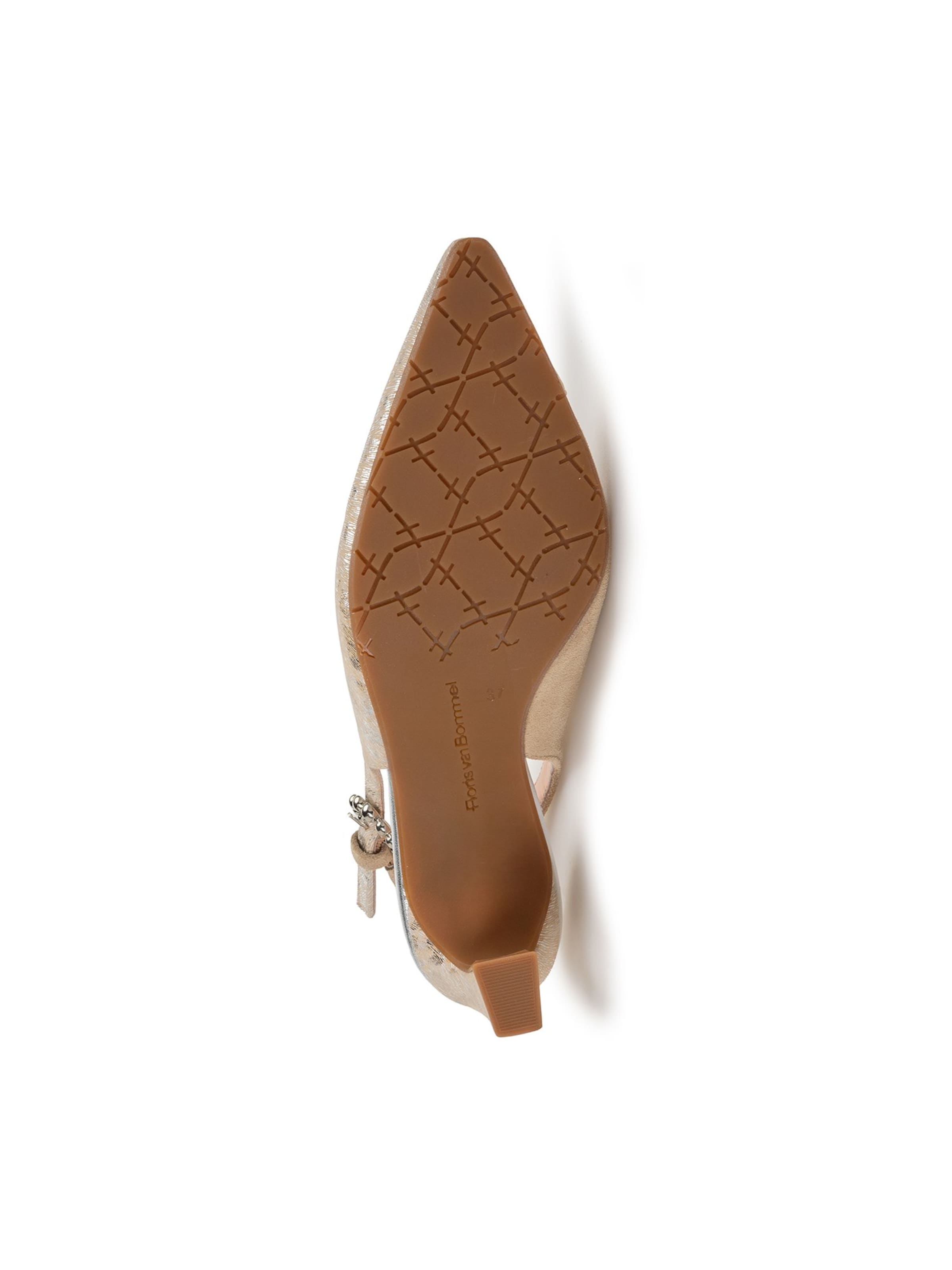 Floris van Bommel Slingback Pumps 'GIULI' in Beige