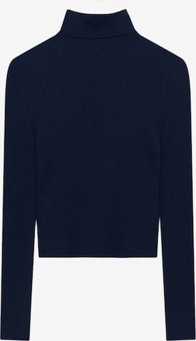 Pull&Bear Sveter - Modrá: predná strana