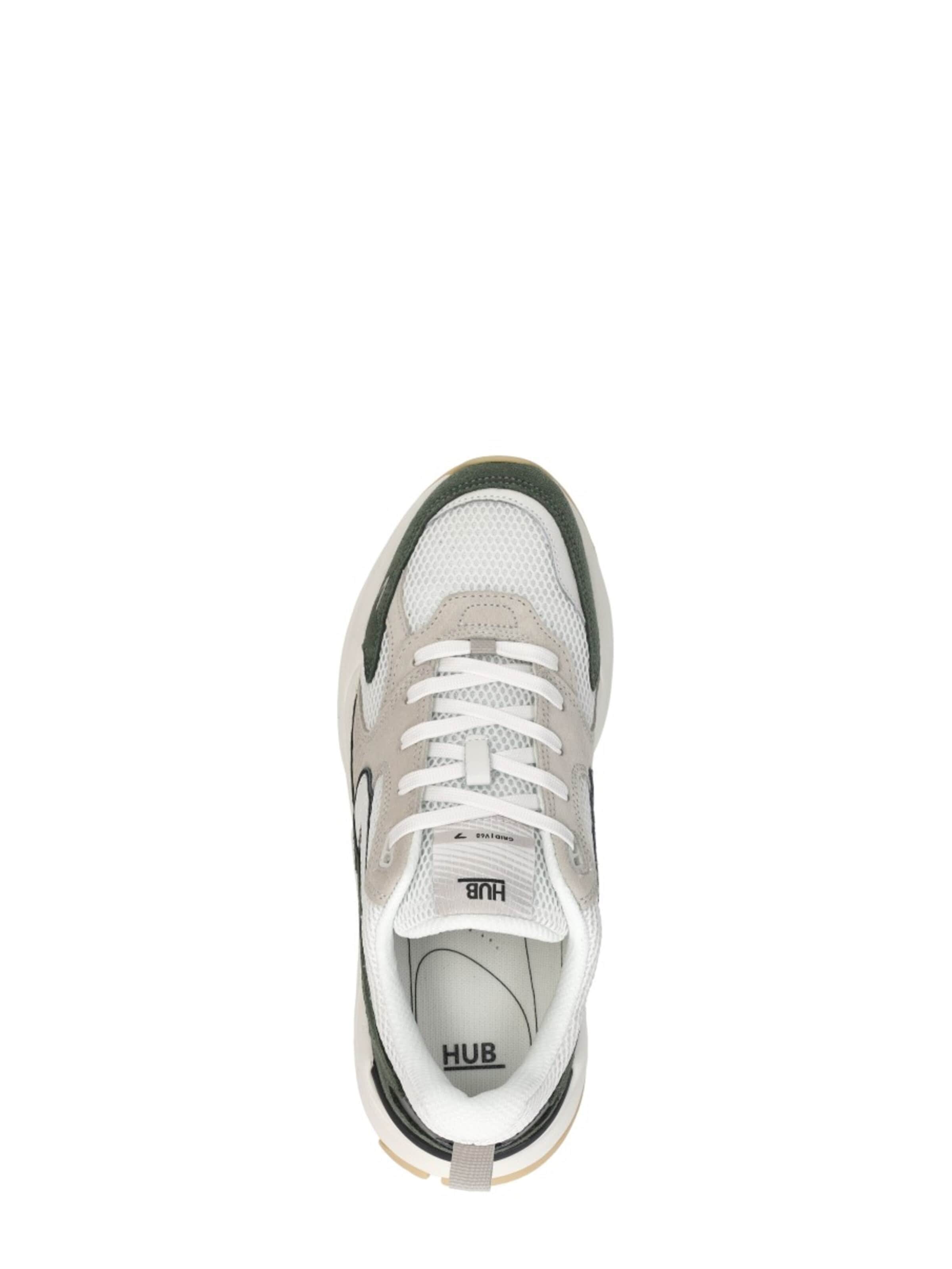Baskets basses 'Grid S48' HUB en vert