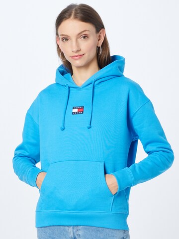 Sweat-shirt Tommy Jeans en bleu : devant