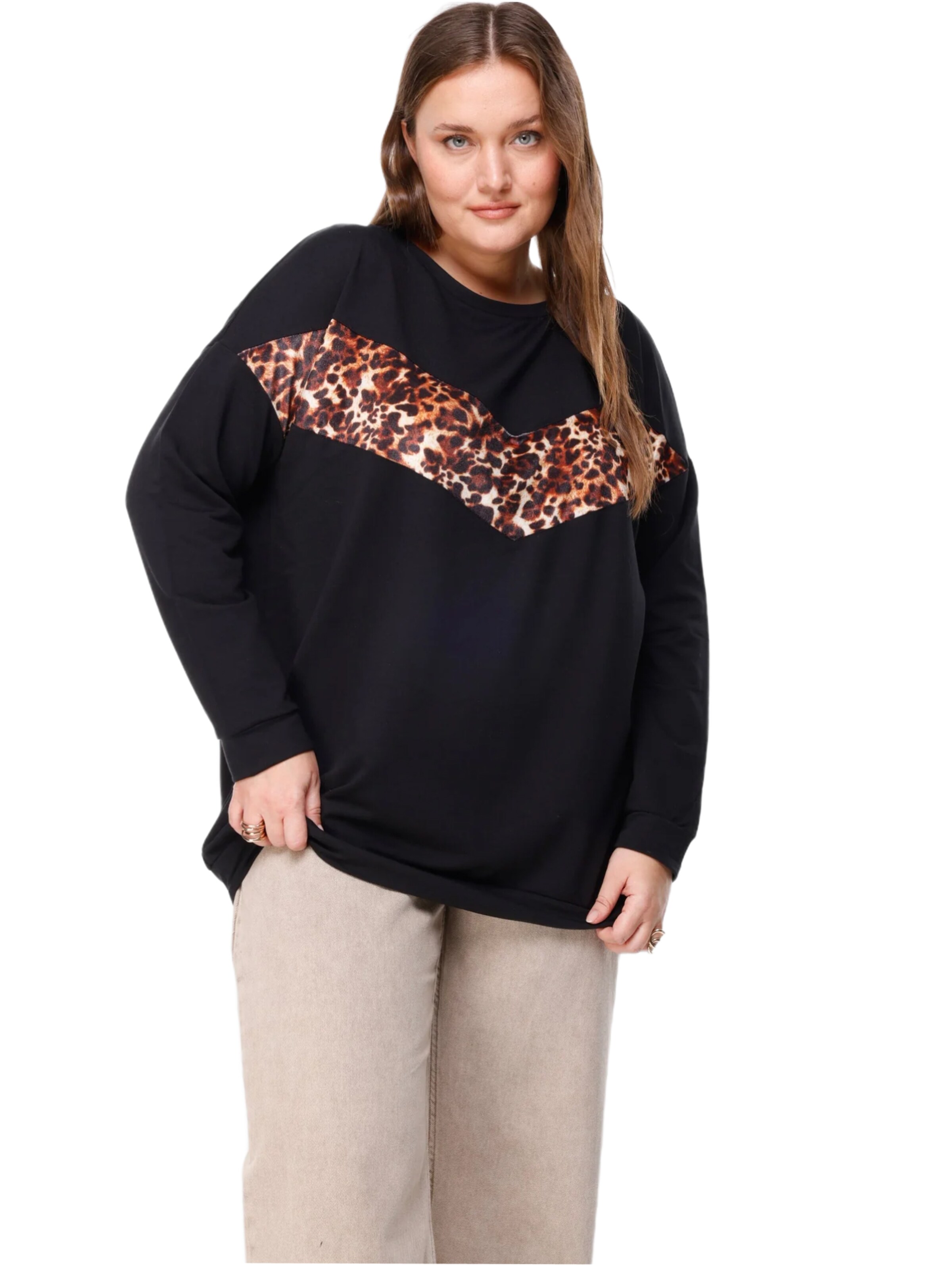 Shape Of You Sweatshirt in Zwart: voorkant