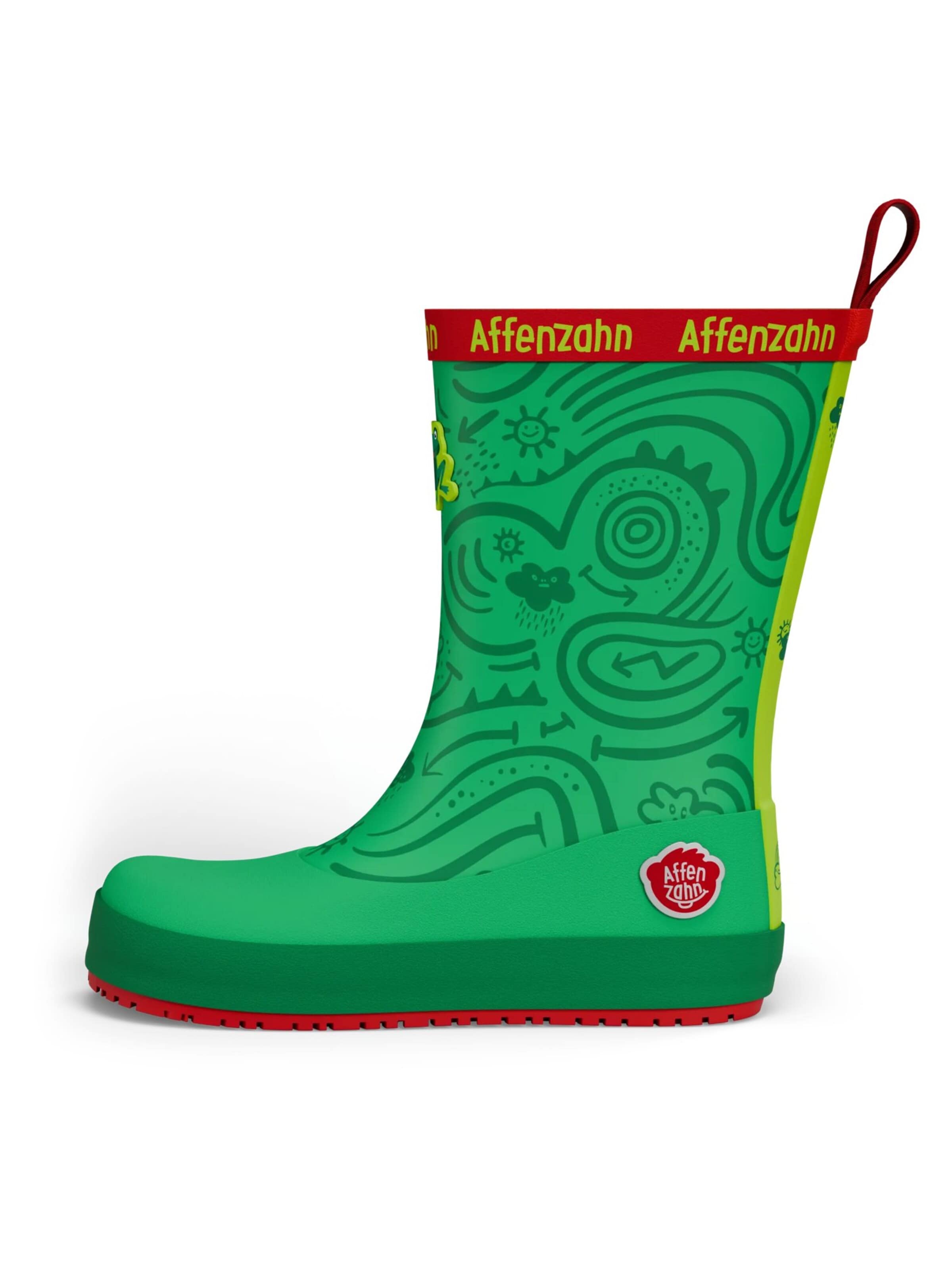 Affenzahn Gummistiefel 'Gummistiefel Vegan Plashy'‌‌‌‌‌ in Grün: Vorderseite