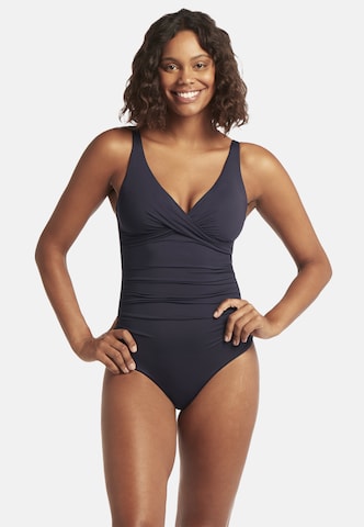 SEA LEVEL Triangel Badeanzug 'Essentials Edit' in Blau: Vorderseite