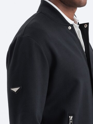 Ombre Sweat jacket 'OM-SSZP-0148' in Black