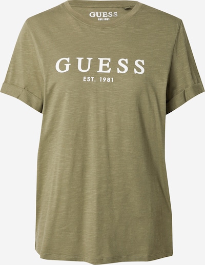 GUESS T-shirt en olive / blanc, Vue avec produit