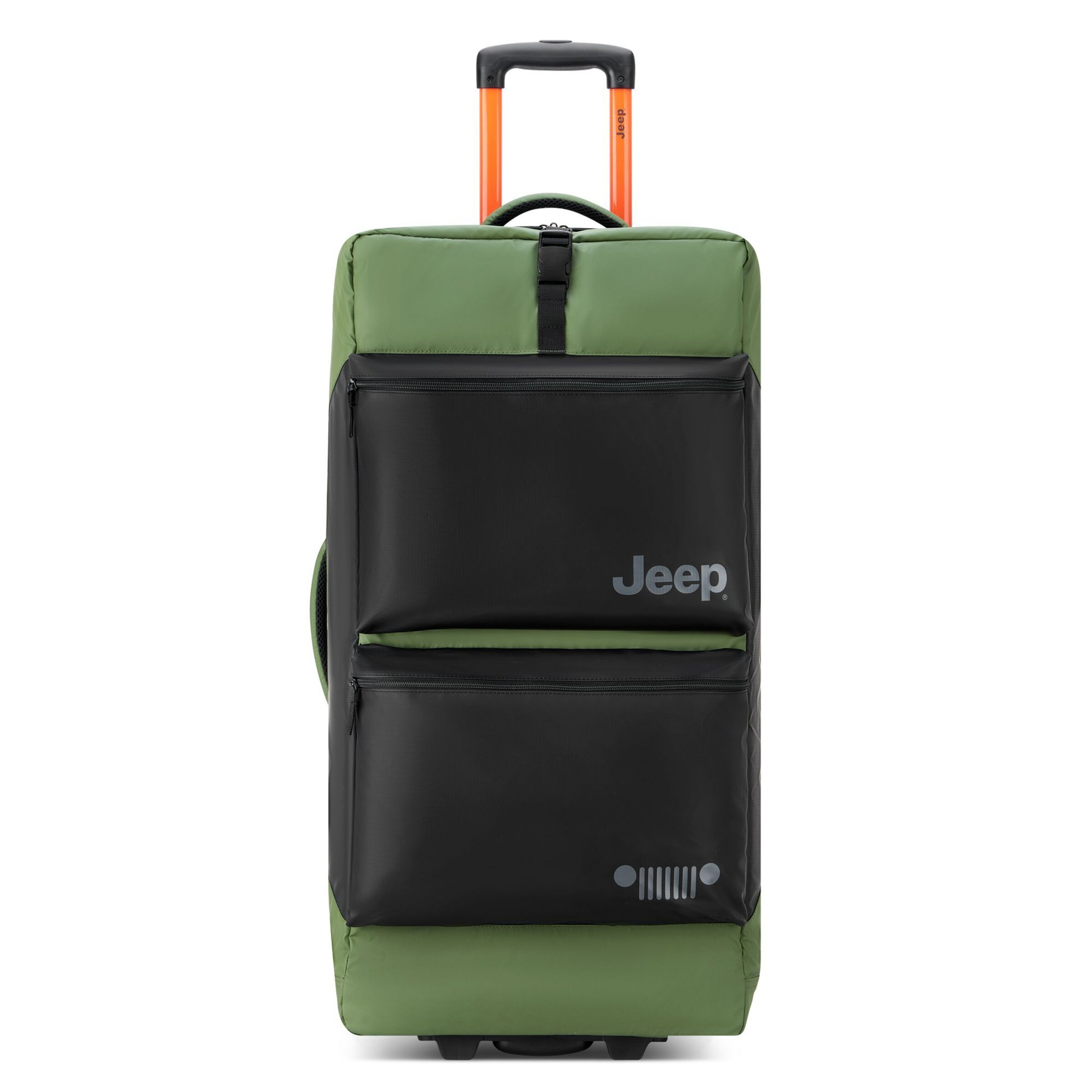 Trolley 'JS006B' di Jeep in verde: frontale