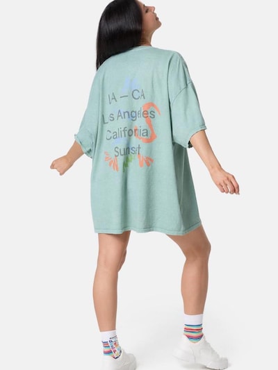 Worldclassca Oversizeshirt 'Oversize T-Shirt "LA SUNSET"' in S-L/Wide in hellgrün, Produktansicht