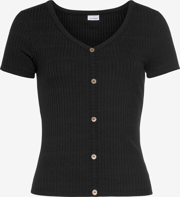 LASCANA Shirt in Zwart: voorkant