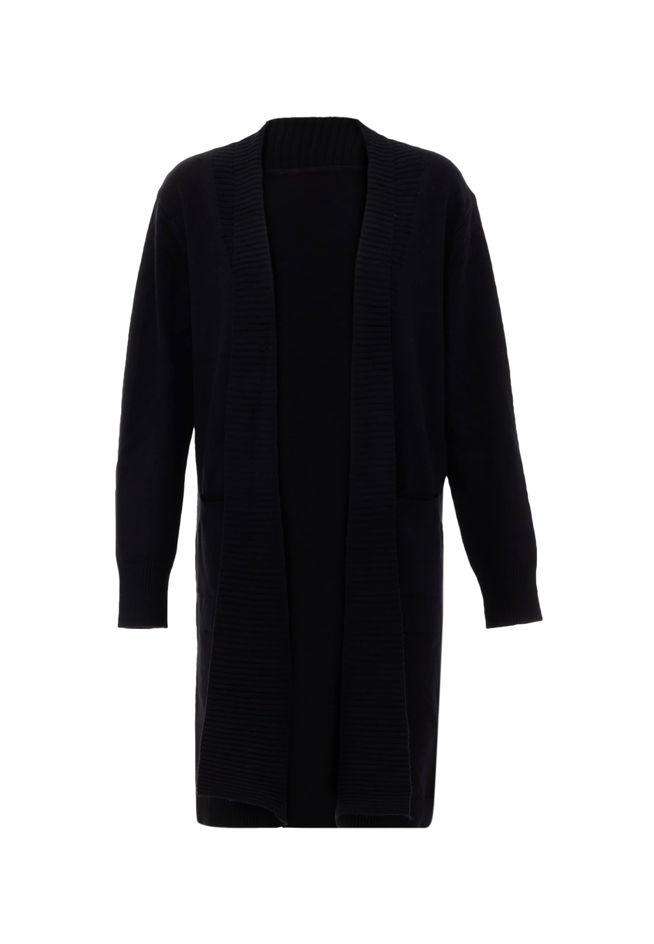 dulcey Gebreid vest in Zwart: voorkant